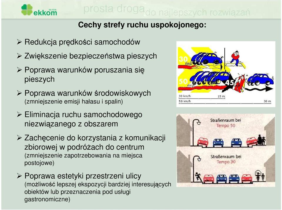 obszarem Zachęcenie do korzystania z komunikacji zbiorowej w podróŝach do centrum (zmniejszenie zapotrzebowania na miejsca postojowe)