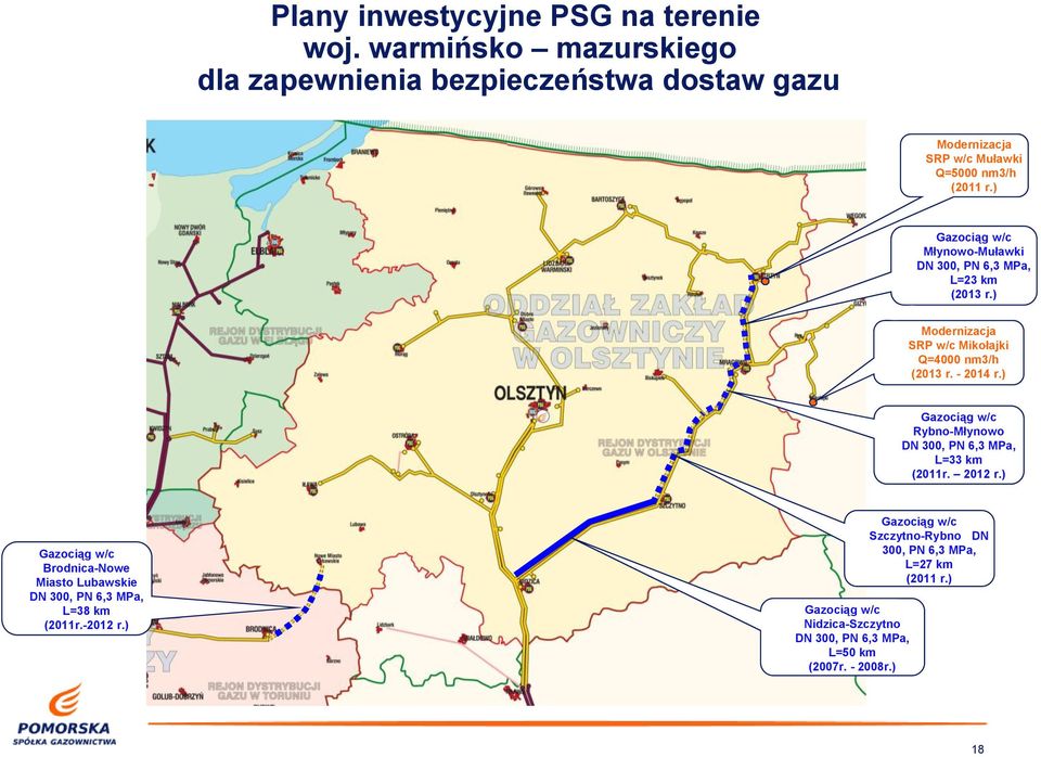 ) Rybno-Młynowo L=33 km (2011r. 2012 r.