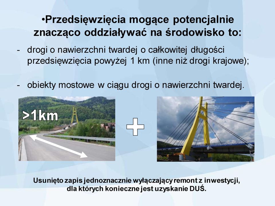 drogi krajowe); - obiekty mostowe w ciągu drogi o nawierzchni twardej.