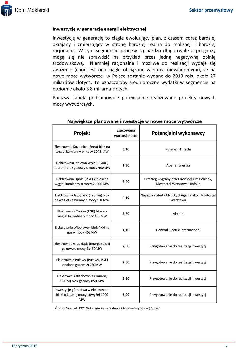 Niemniej racjonalne i możliwe do realizacji wydaje się założenie (choć jest ono ciągle obciążone wieloma niewiadomymi), że na nowe moce wytwórcze w Polsce zostanie wydane do 2019 roku około 27