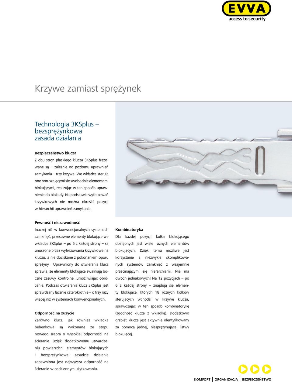 Na podstawie wyfrezowań krzywkowych nie można określić pozycji w hierarchii uprawnień zamykania.