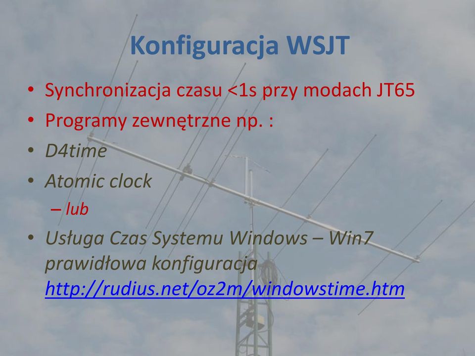 : D4time Atomic clock lub Usługa Czas Systemu