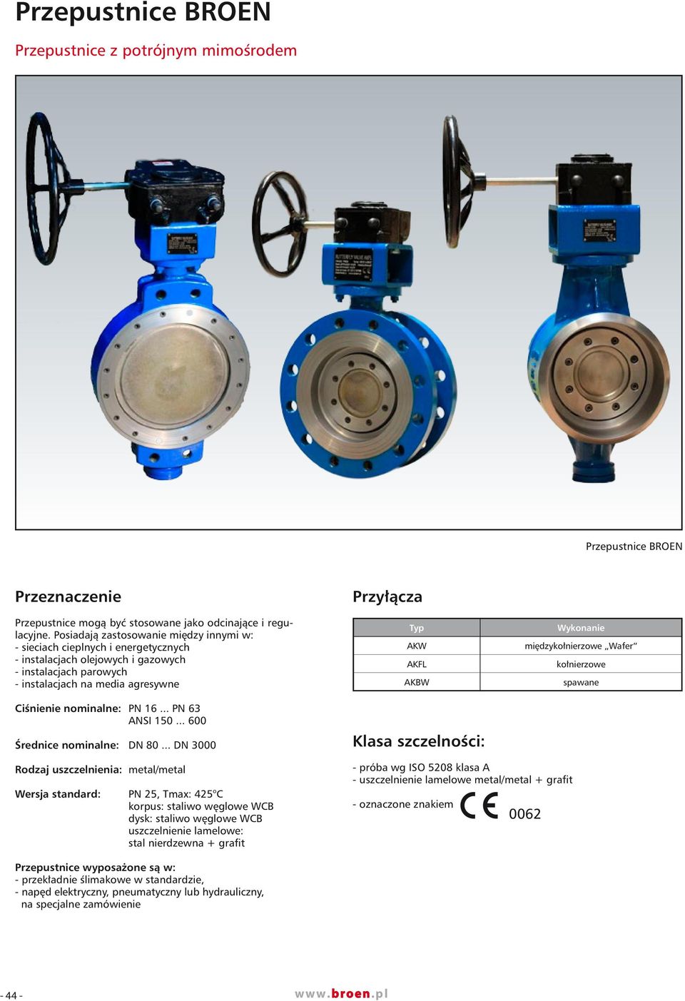 .. PN 63 ANSI 150... 600 Średnice nominalne: DN 80.
