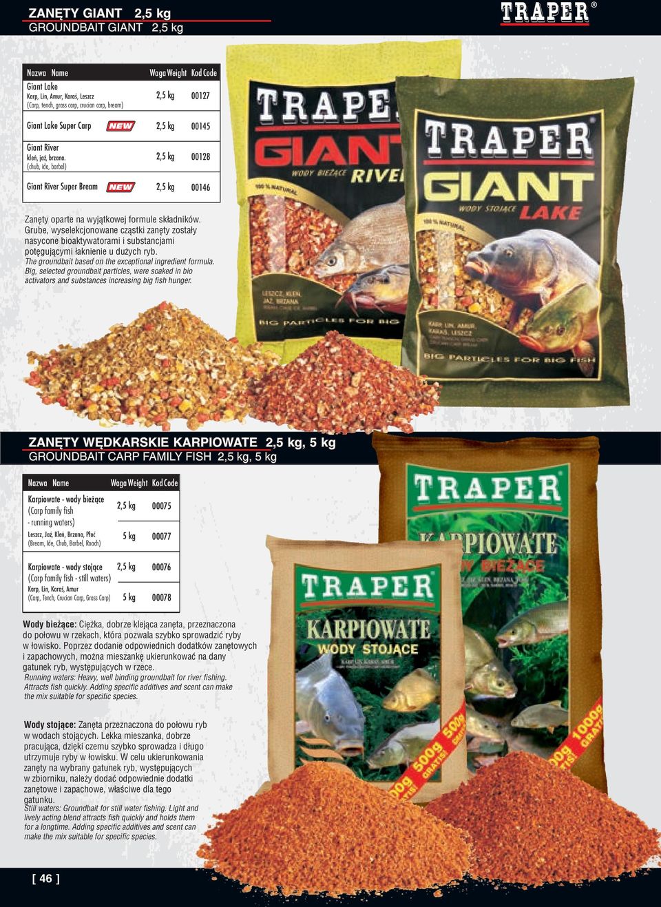 Grube, wyselekcjonowane cząstki zanęty zostały nasycone bioaktywatorami i substancjami potęgującymi łaknienie u dużych ryb. The groundbait based on the exceptional ingredient formula.