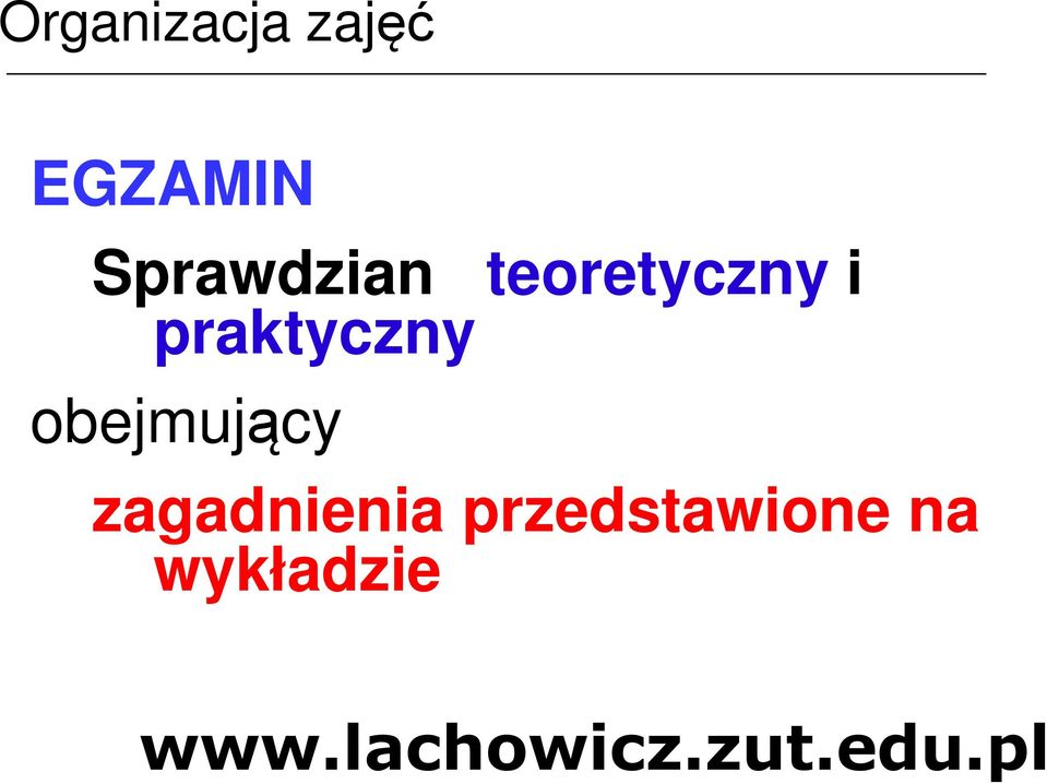 praktyczny obejmujący zagadnienia