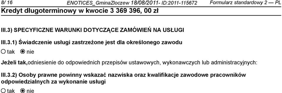 określonego zawodu Jeżeli,odsie do odpowiednich przepisów ustawowych, wykonawczych lub