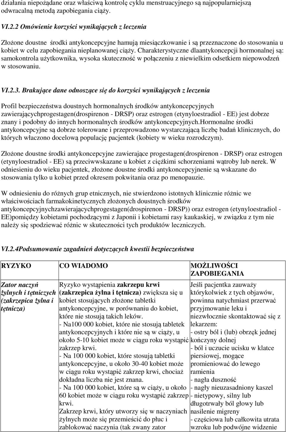 Charakterystyczne dlaantykoncepcji hormonalnej są: samokontrola użytkownika, wysoka skuteczność w połączeniu z niewielkim odsetkiem niepowodzeń w stosowaniu. VI.2.3.