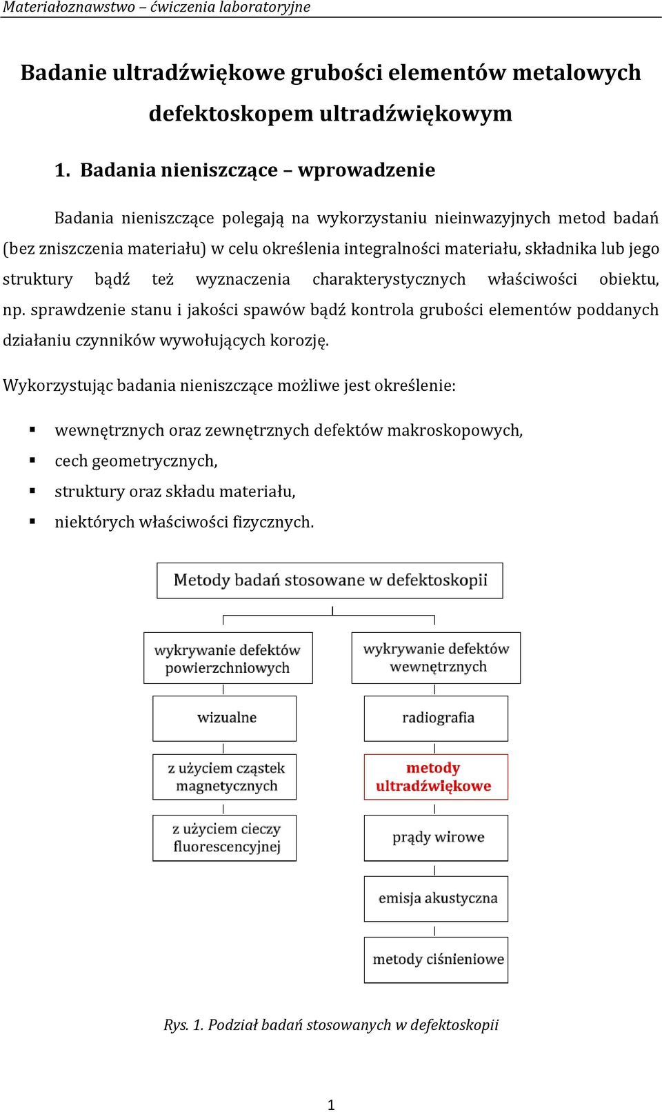 składnika lub jego struktury bądź też wyznaczenia charakterystycznych właściwości obiektu, np.