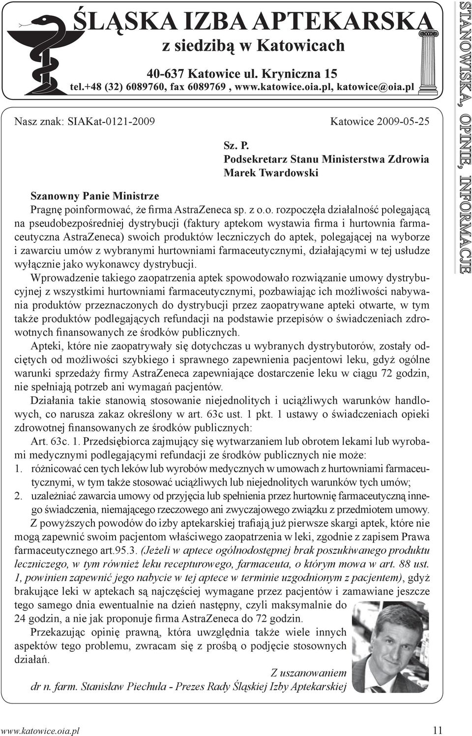 sekretarz Stanu Ministerstwa Zdrow
