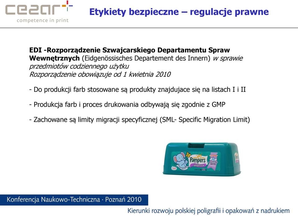 1 kwietnia 2010 - Do produkcji farb stosowane są produkty znajdujace się na listach I i II - Produkcja farb i