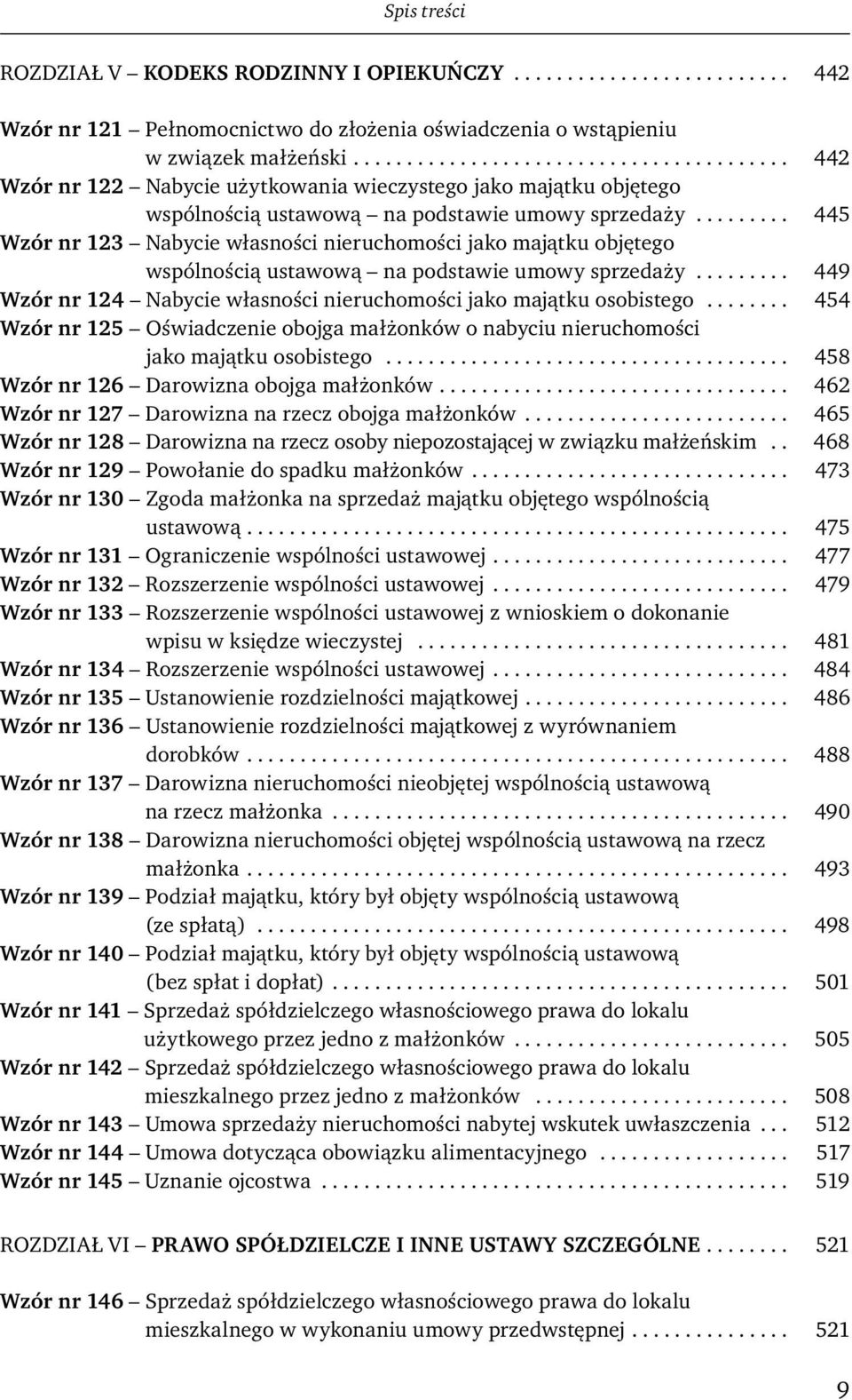 ........ 445 Wzór nr 123 Nabycie własności nieruchomości jako majątku objętego wspólnością ustawową na podstawie umowy sprzedaży.