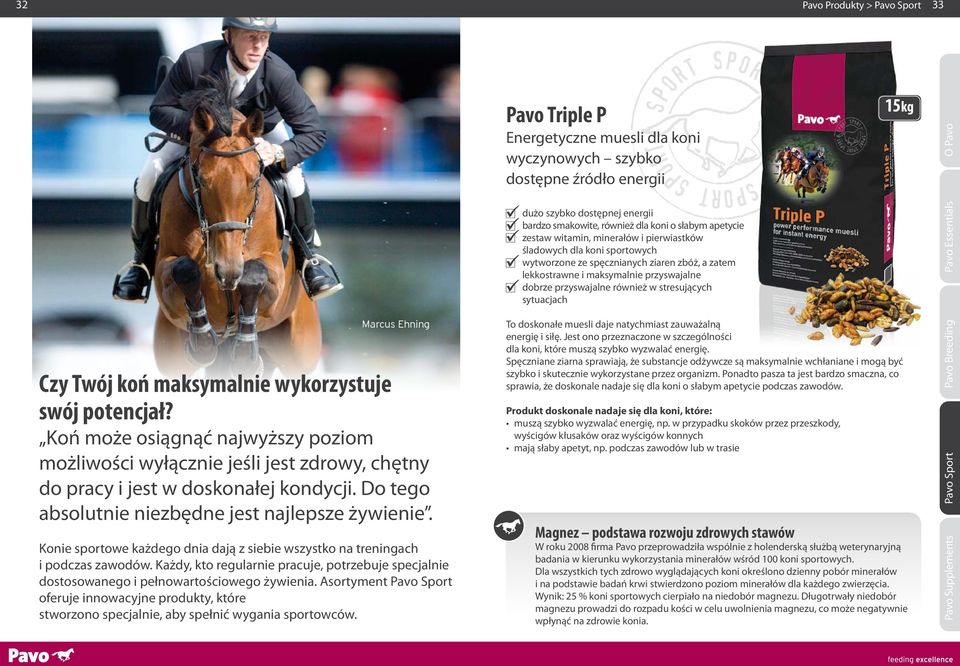 Konie sportowe każdego dnia dają z siebie wszystko na treningach i podczas zawodów. Każdy, kto regularnie pracuje, potrzebuje specjalnie dostosowanego i pełnowartościowego żywienia.