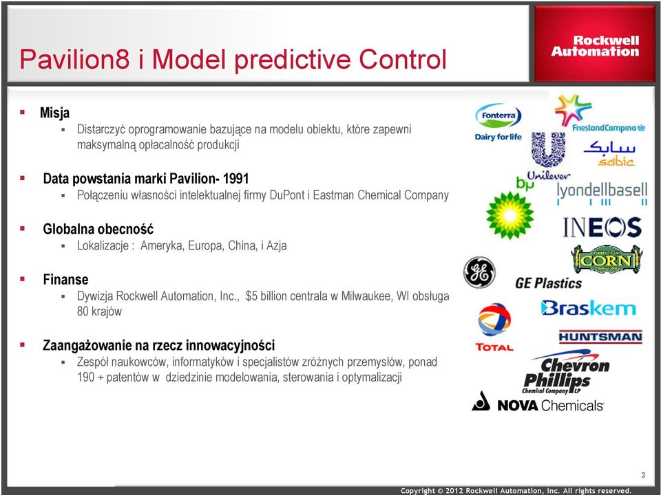Europa, China, i Azja Finanse Dywizja Rockwell Automation, Inc.