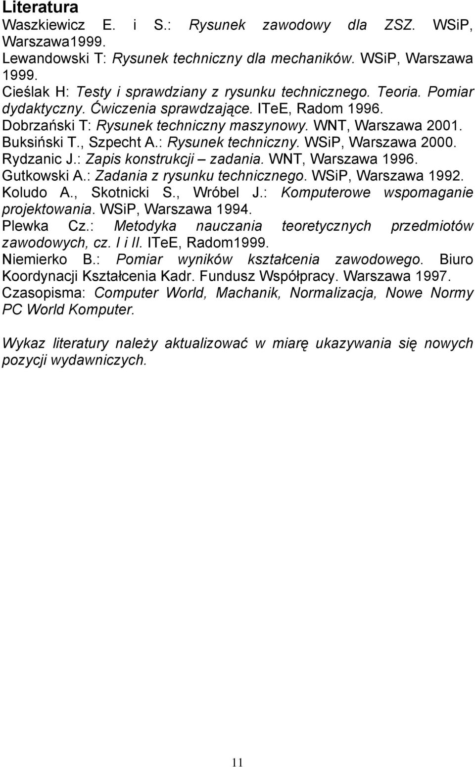 Ministerstwo Edukacji Narodowej I Sportu Program Nauczania