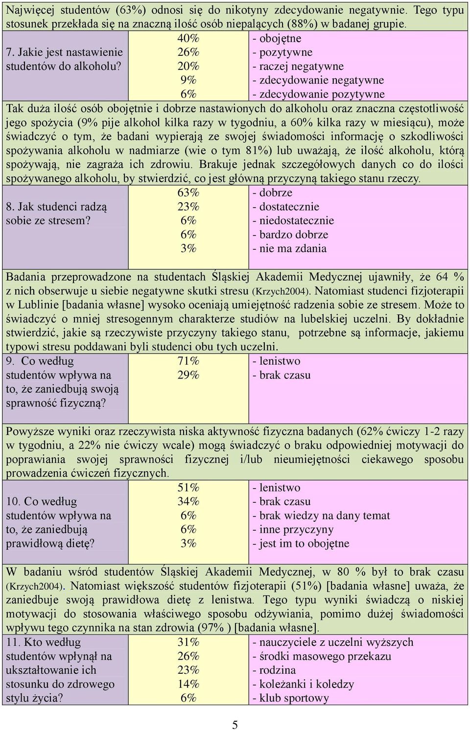 40% 2 20% 9% - obojętne - pozytywne - raczej negatywne - zdecydowanie negatywne - zdecydowanie pozytywne Tak duża ilość osób obojętnie i dobrze nastawionych do alkoholu oraz znaczna częstotliwość