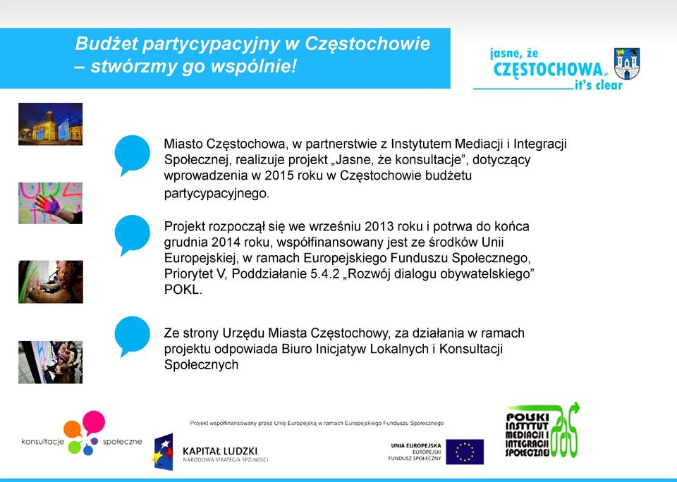 w Częstochowie budżetu partycypacyjnego.