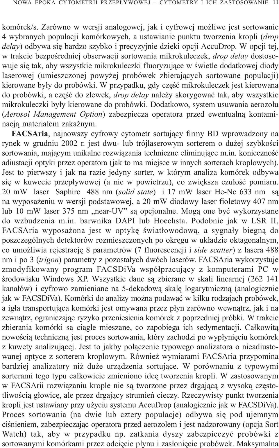 opcji AccuDrop.