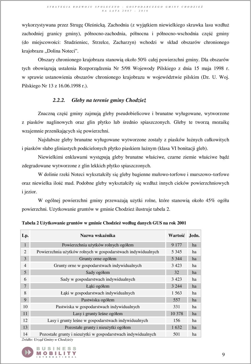 wchodzi w skład obszarów chronionego krajobrazu Dolina Noteci. Obszary chronionego krajobrazu stanowią około 50% całej powierzchni gminy.