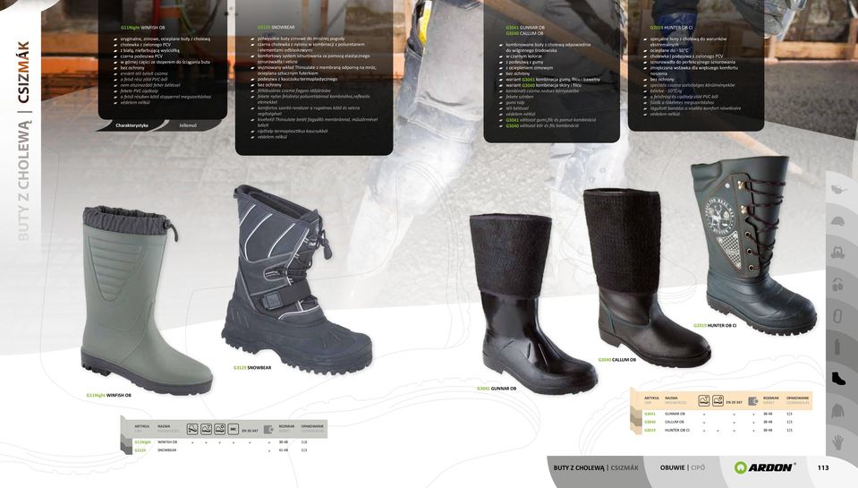 zimowe do mroźnej pogody czarna cholewka z nylonu w kombinacji z poliuretanem i elementami odblaskowymi komfortowy system sznurowania za pomocą elastycznego sznurowadła i velcro wyjmowany wkład