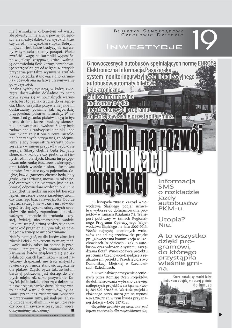 PL Inwestycje miejskiej - - - - - - - - - - 6,8 mln na