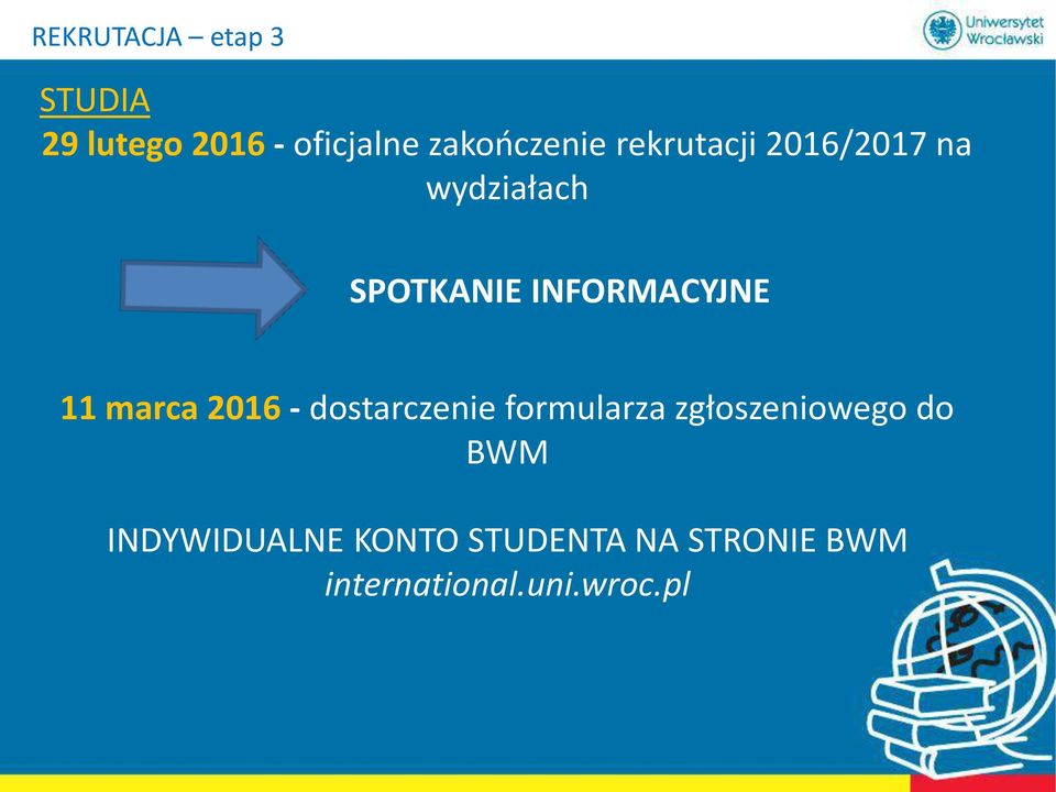 INFORMACYJNE 11 marca 2016 - dostarczenie formularza