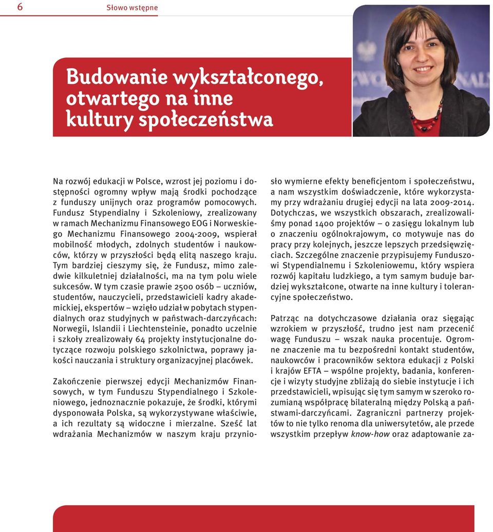Fundusz Stypendialny i Szkoleniowy, zrealizowany w ramach Mechanizmu Finansowego EOG i Norweskiego Mechanizmu Finansowego 2004-2009, wspierał mobilność młodych, zdolnych studentów i naukowców, którzy
