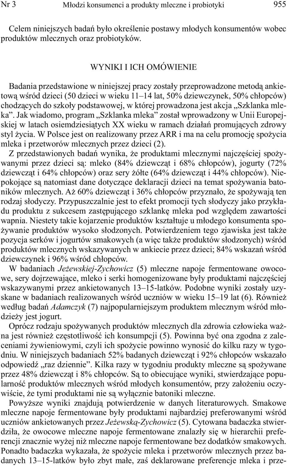 podstawowej, w której prowadzona jest akcja Szklanka mleka.