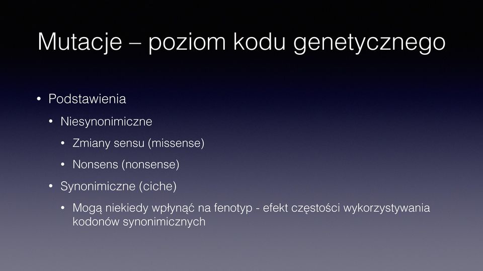 (nonsense) Synonimiczne (ciche) Mogą niekiedy wpłynąć