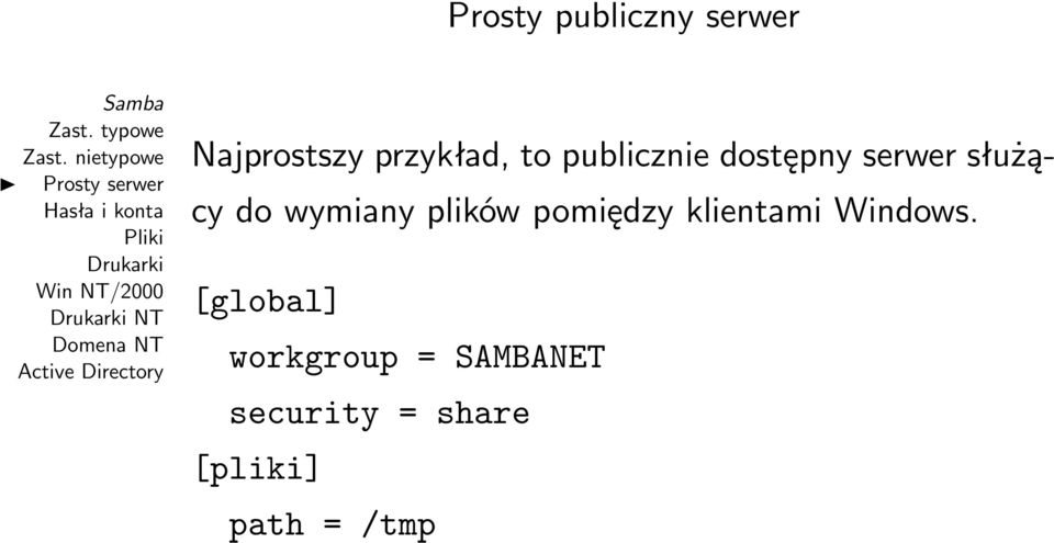 plików pomiędzy klientami Windows.