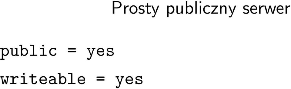 yes Prosty