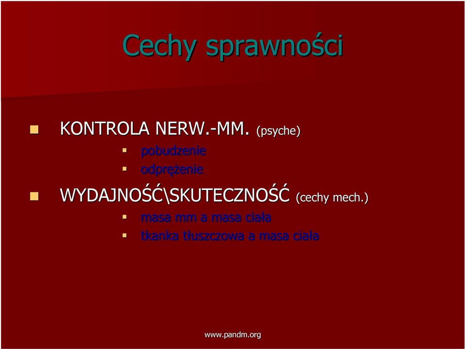 WYDAJNOŚĆ ŚĆ\SKUTECZNOŚĆ ŚĆ (cechy mech.