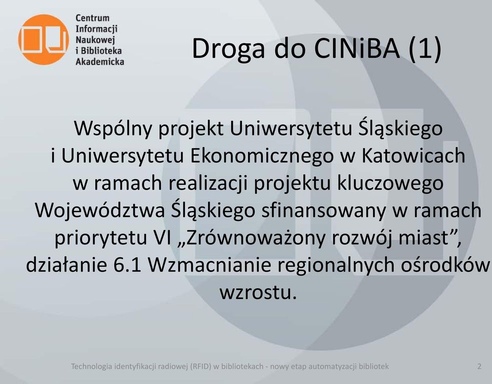 priorytetu VI Zrównoważony rozwój miast, działanie 6.