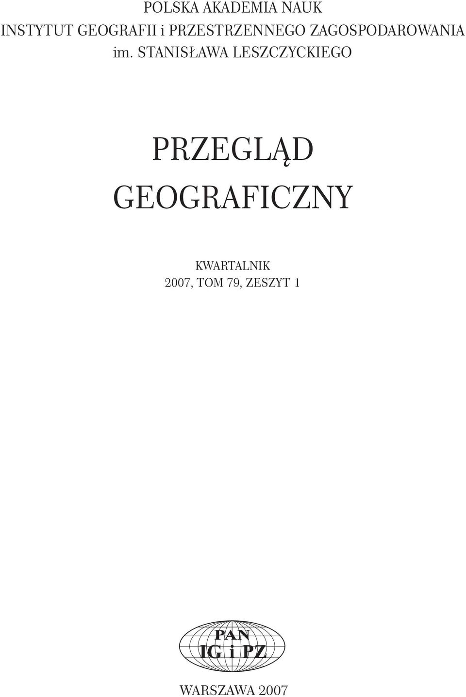 STANISŁAWA LESZCZYCKIEGO PRZEGLĄD