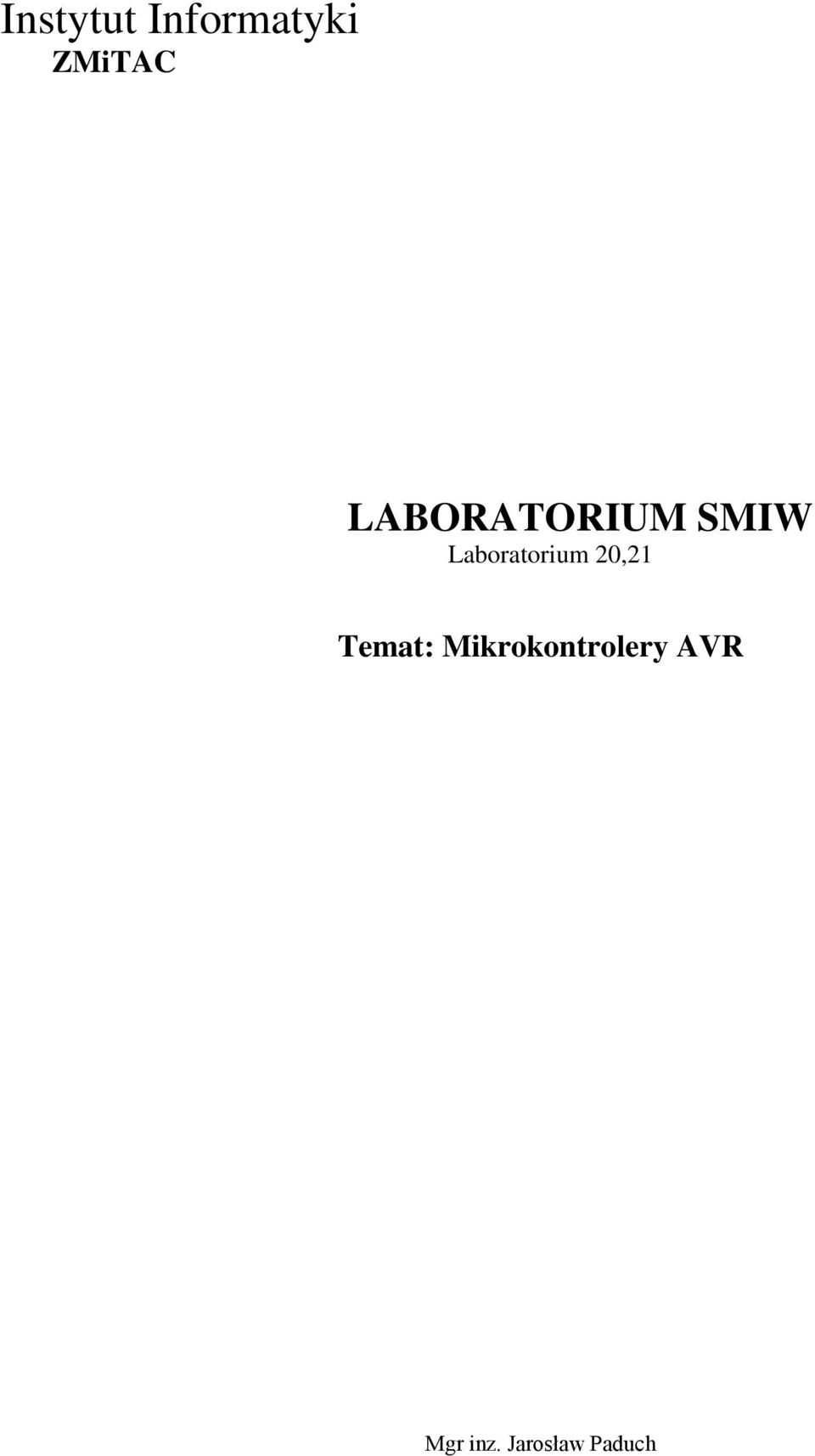 Laboratorium 20,21 Temat: