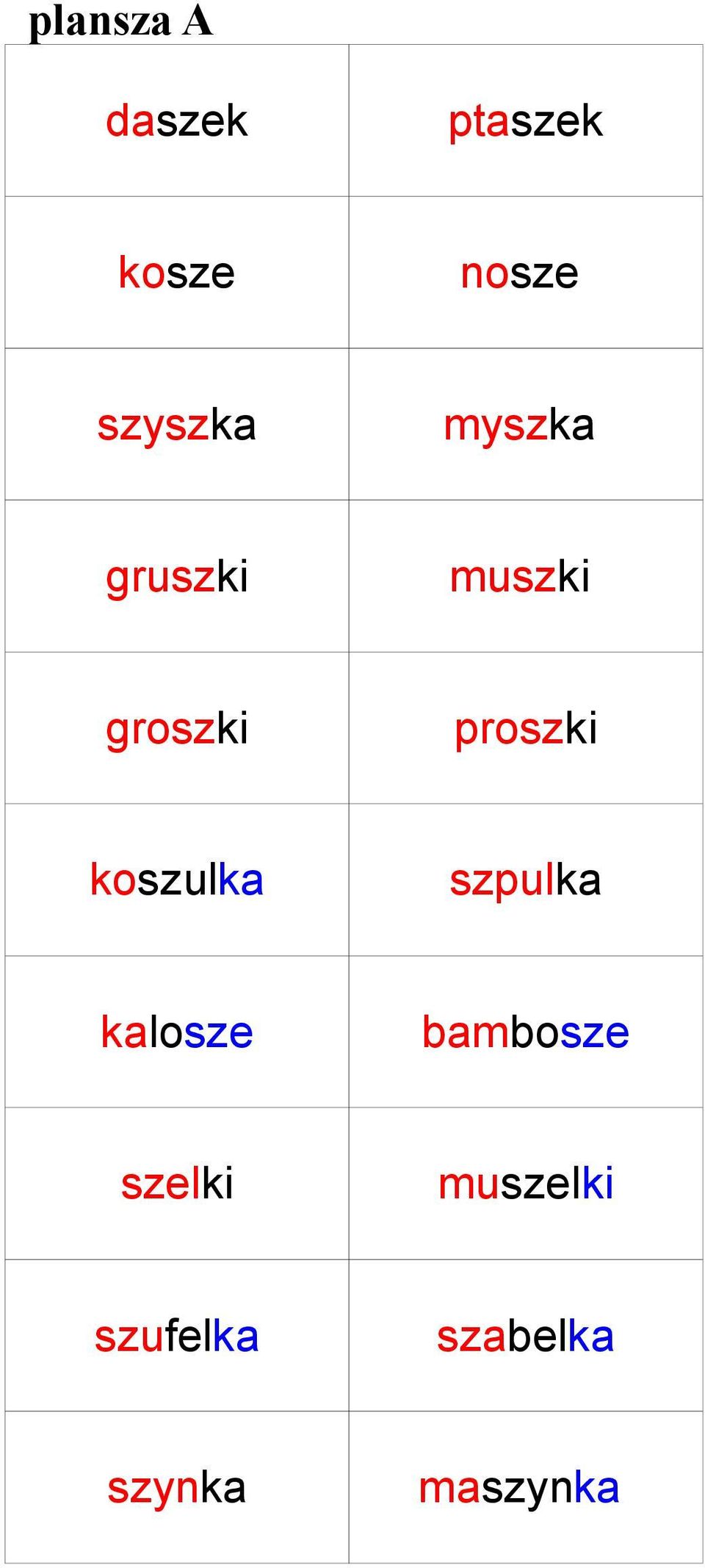 proszki koszulka szpulka kalosze bambosze