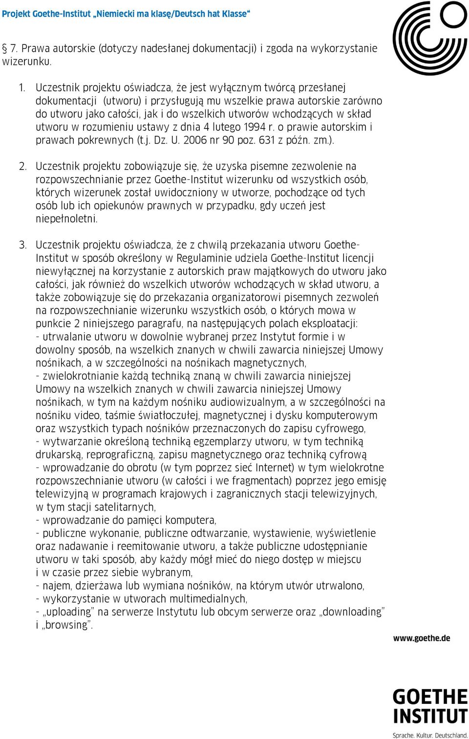 wchodzących w skład utworu w rozumieniu ustawy z dnia 4 lutego 1994 r. o prawie autorskim i prawach pokrewnych (t.j. Dz. U. 20