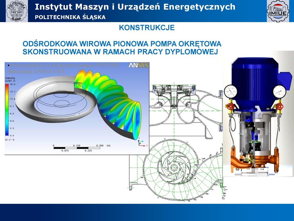 DYPLOMOWEJ Pole prędkości w dyfuzorze