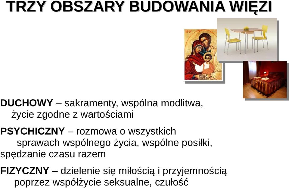 wspólnego życia, wspólne posiłki, spędzanie czasu razem FIZYCZNY