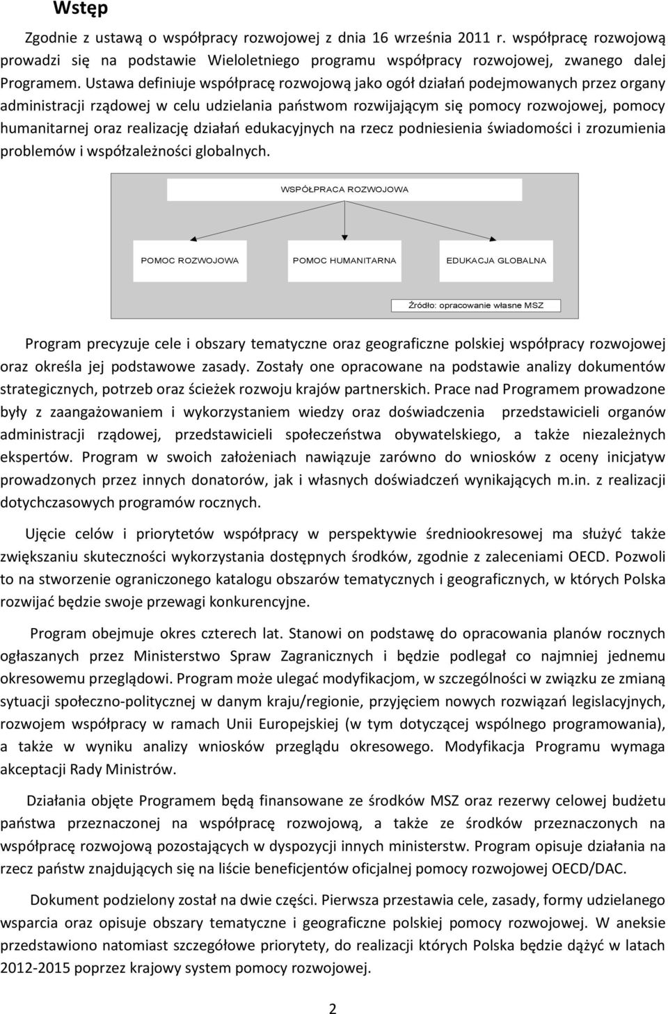 realizację działań edukacyjnych na rzecz podniesienia świadomości i zrozumienia problemów i współzależności globalnych.