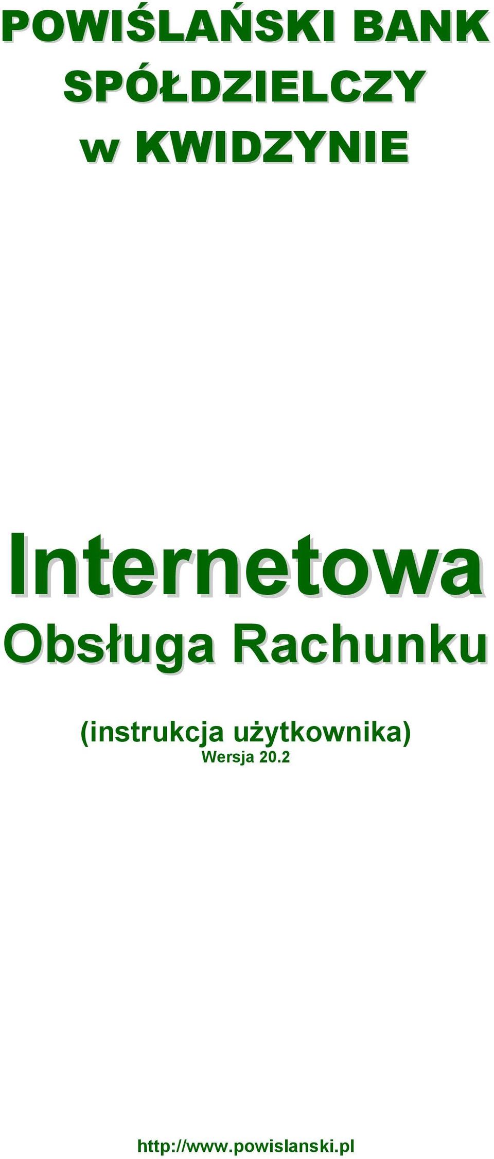 Rachunku (instrukcja użytkownika)