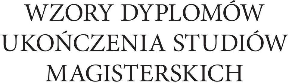 UKOŃCZENIA