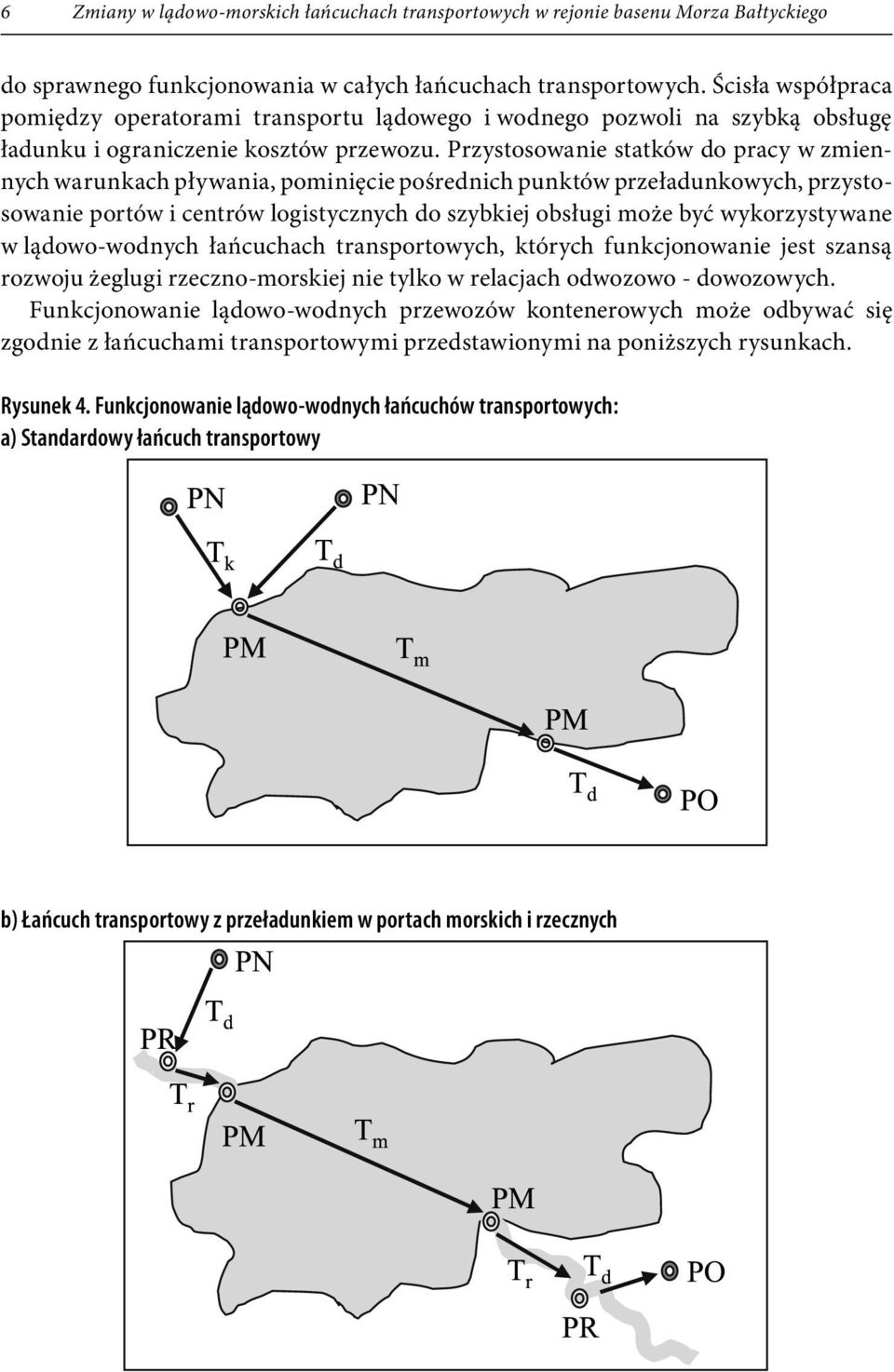 Przystosowanie statków do pracy w zmiennych warunkach pływania, pominięcie pośrednich punktów przeładunkowych, przystosowanie portów i centrów logistycznych do szybkiej obsługi może być