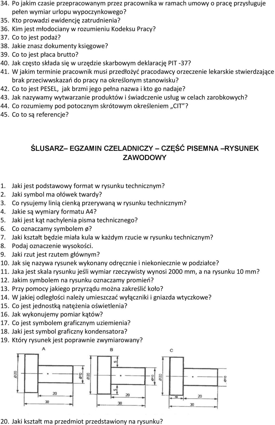 Jak często składa się w urzędzie skarbowym deklarację PIT -37? 41.