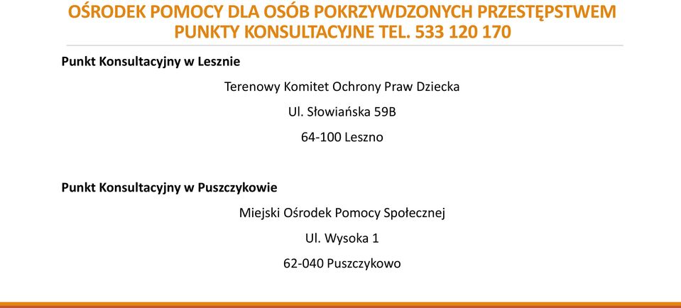 Ochrony Praw Dziecka Ul.