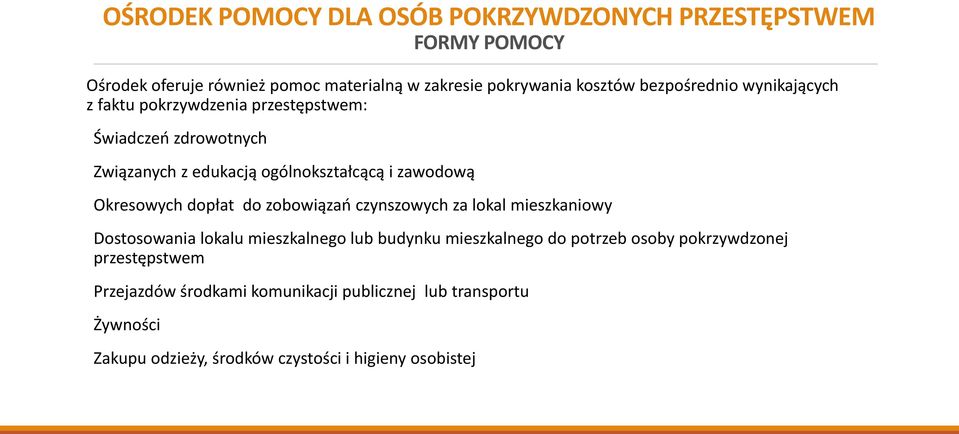 zobowiązań czynszowych za lokal mieszkaniowy Dostosowania lokalu mieszkalnego lub budynku mieszkalnego do potrzeb osoby