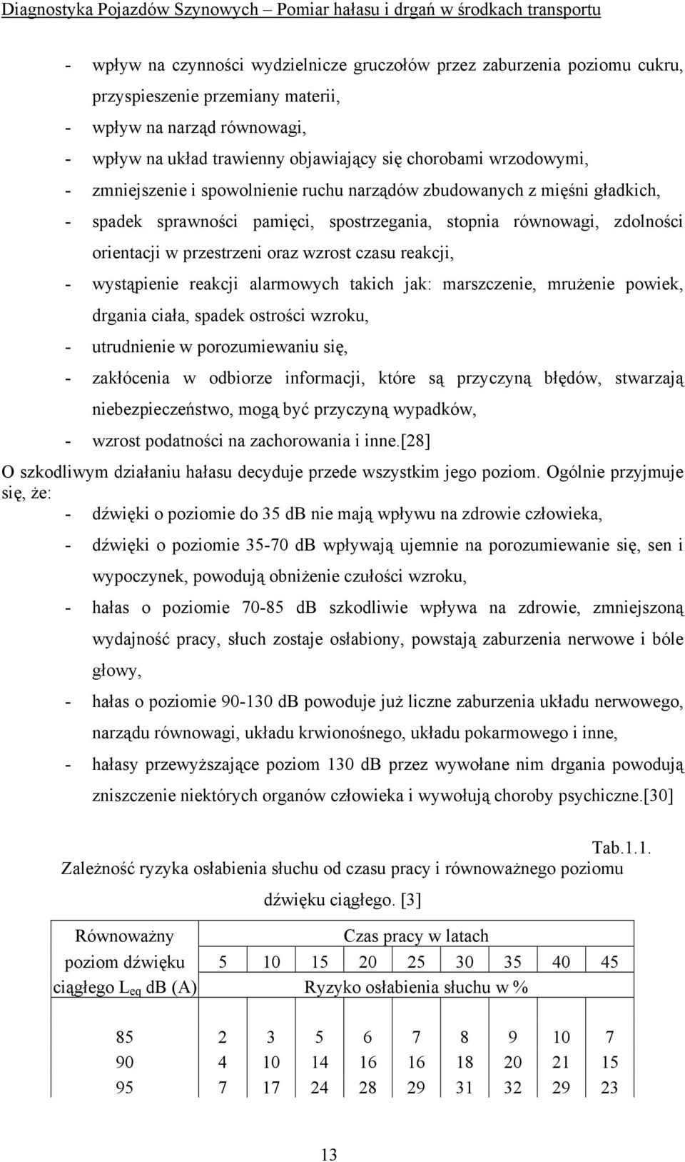 czasu reakcji, - wystąpienie reakcji alarmowych takich jak: marszczenie, mrużenie powiek, drgania ciała, spadek ostrości wzroku, - utrudnienie w porozumiewaniu się, - zakłócenia w odbiorze