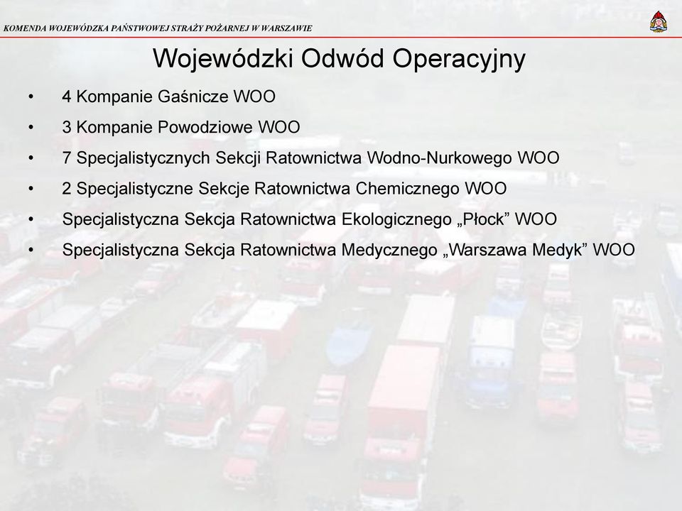 Sekcje Ratownictwa Chemicznego WOO Specjalistyczna Sekcja Ratownictwa