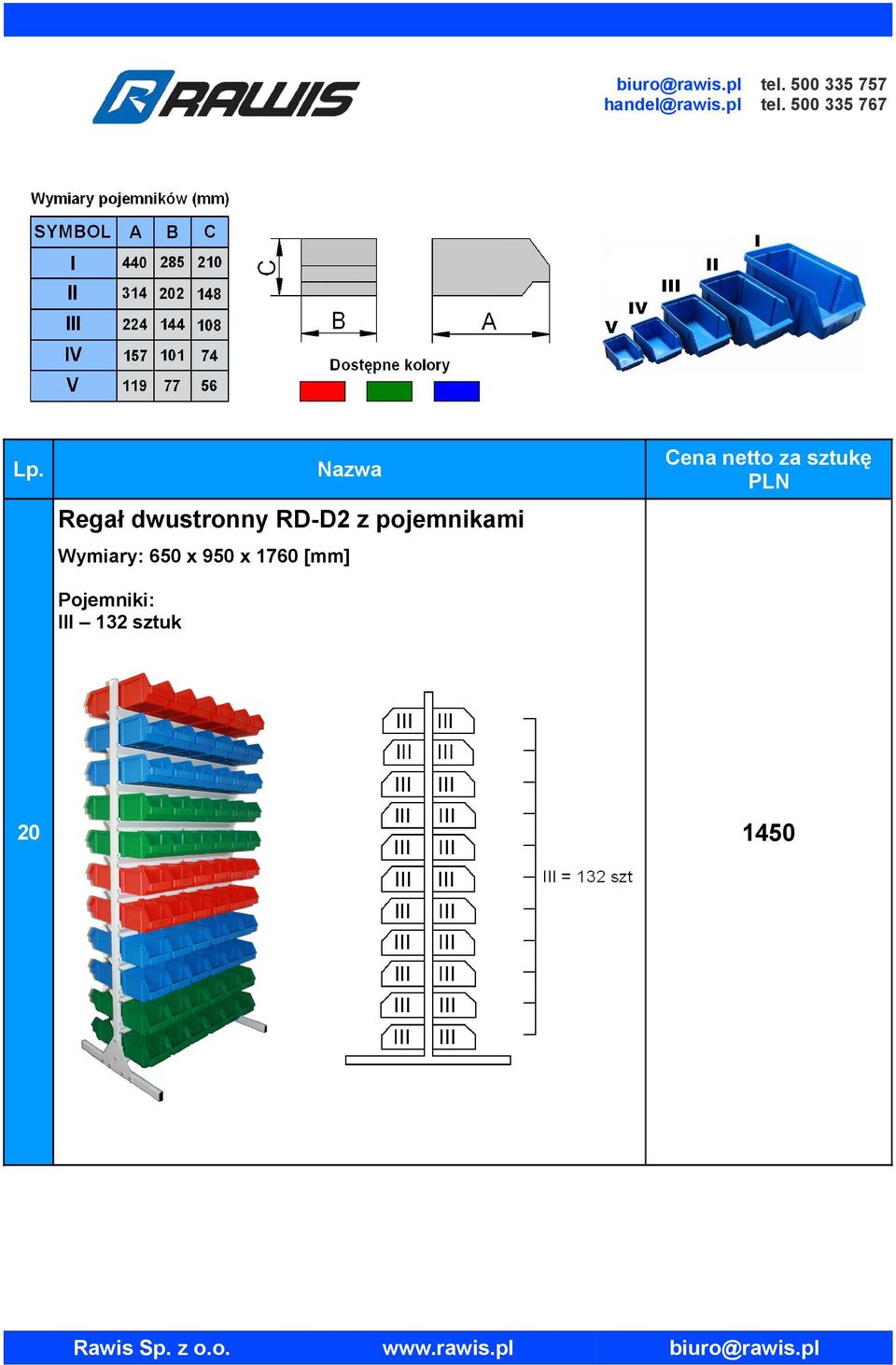 x 950 x 1760 [mm]