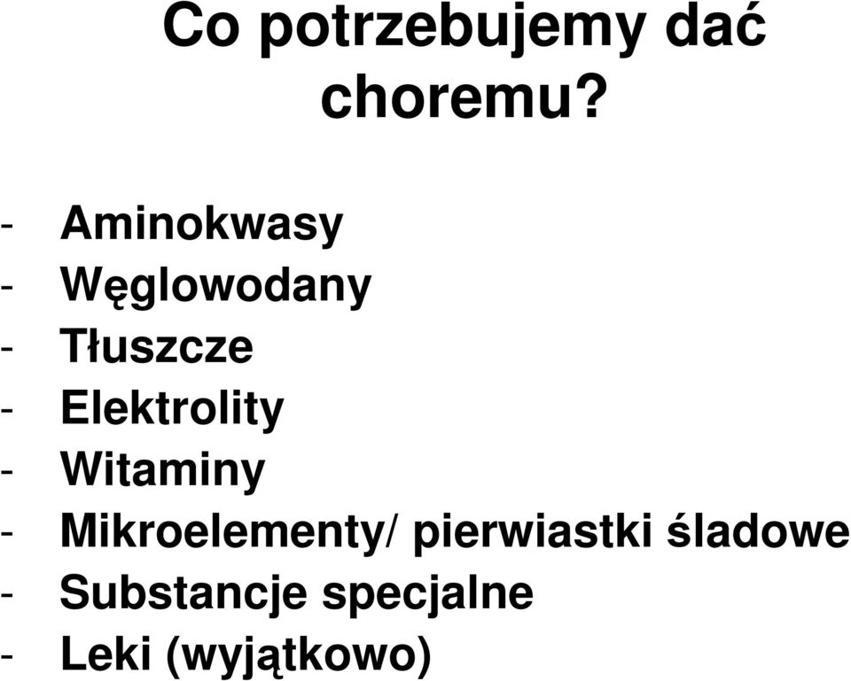 Elektrolity - Witaminy - Mikroelementy/