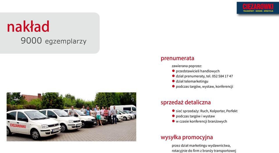 052 584 17 47 zdział telemarketingu zpodczas targów, wystaw, konferencji sprzedaż detaliczna zsieć